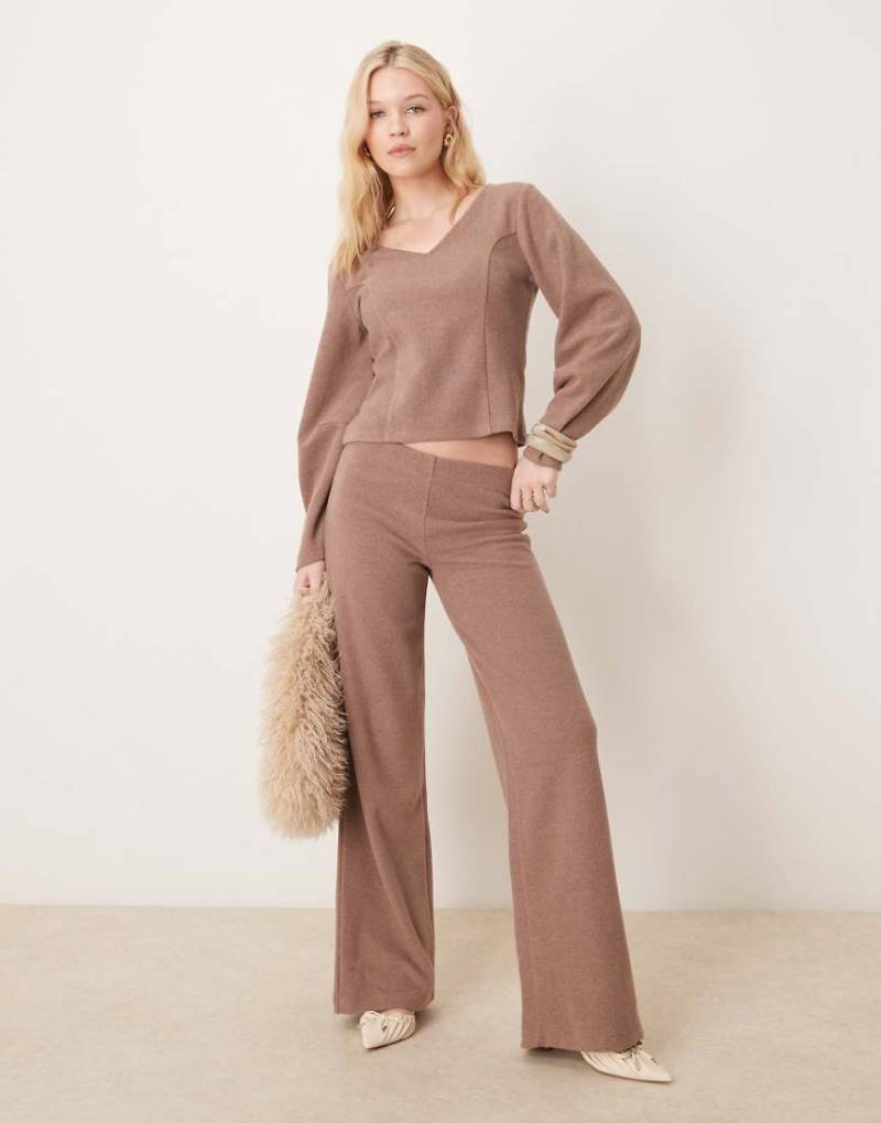 ASOS DESIGN - Superweiche Hose in Schokobraun, Kombiteil von ASOS DESIGN