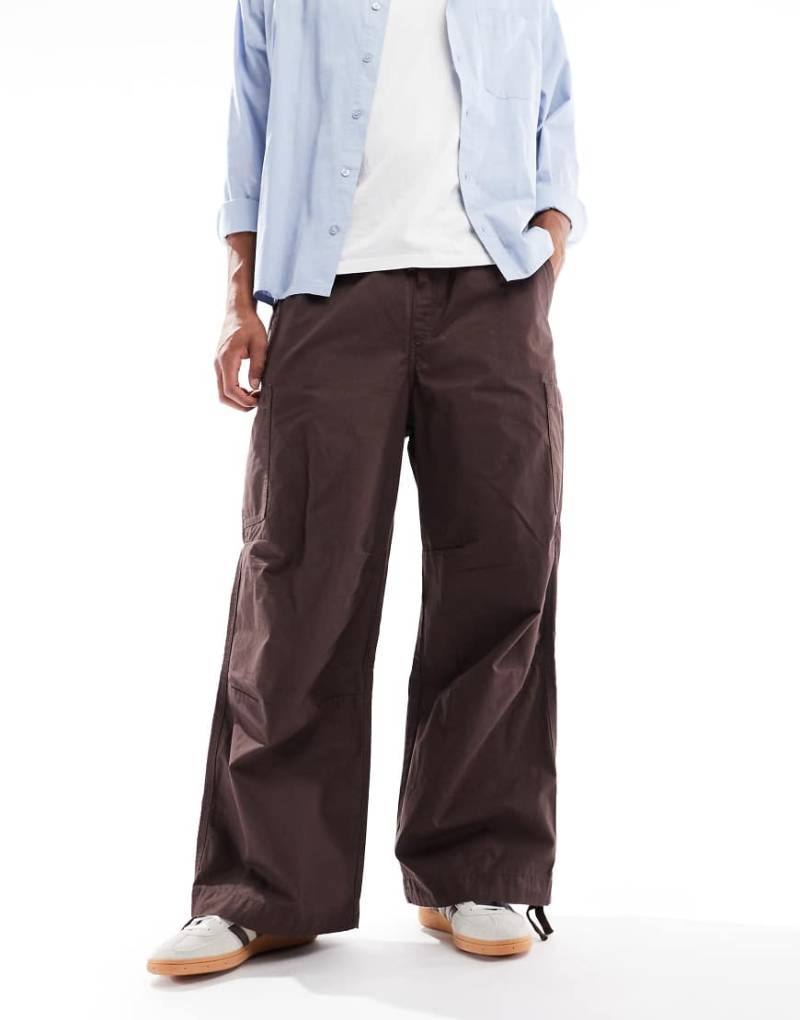 ASOS DESIGN - Oversize-Baggy-Fit-Cargohose aus Ripstop in Braun-Brown von ASOS DESIGN