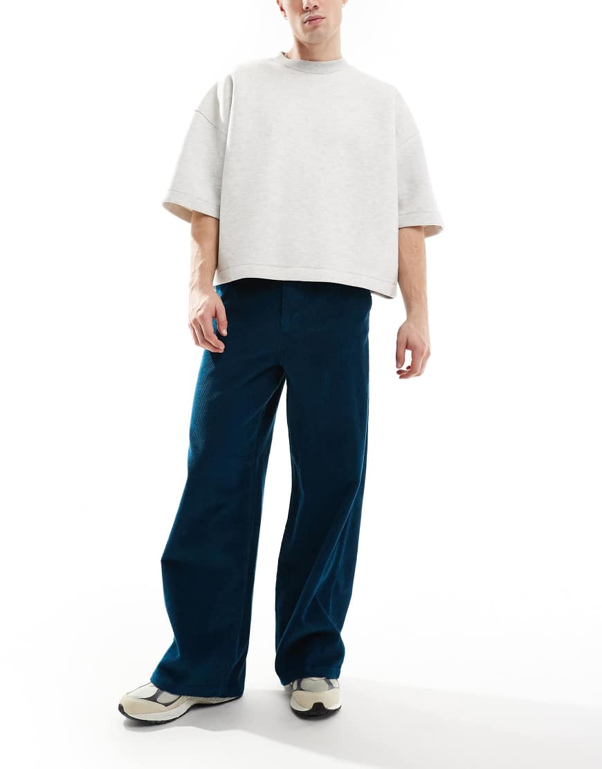 ASOS DESIGN - Superweite Hose aus Cord in Blau, Kombiteil ASOS DESIGN - Superweite Hose aus Cord in Blau, Kombiteil von ASOS DESIGN
