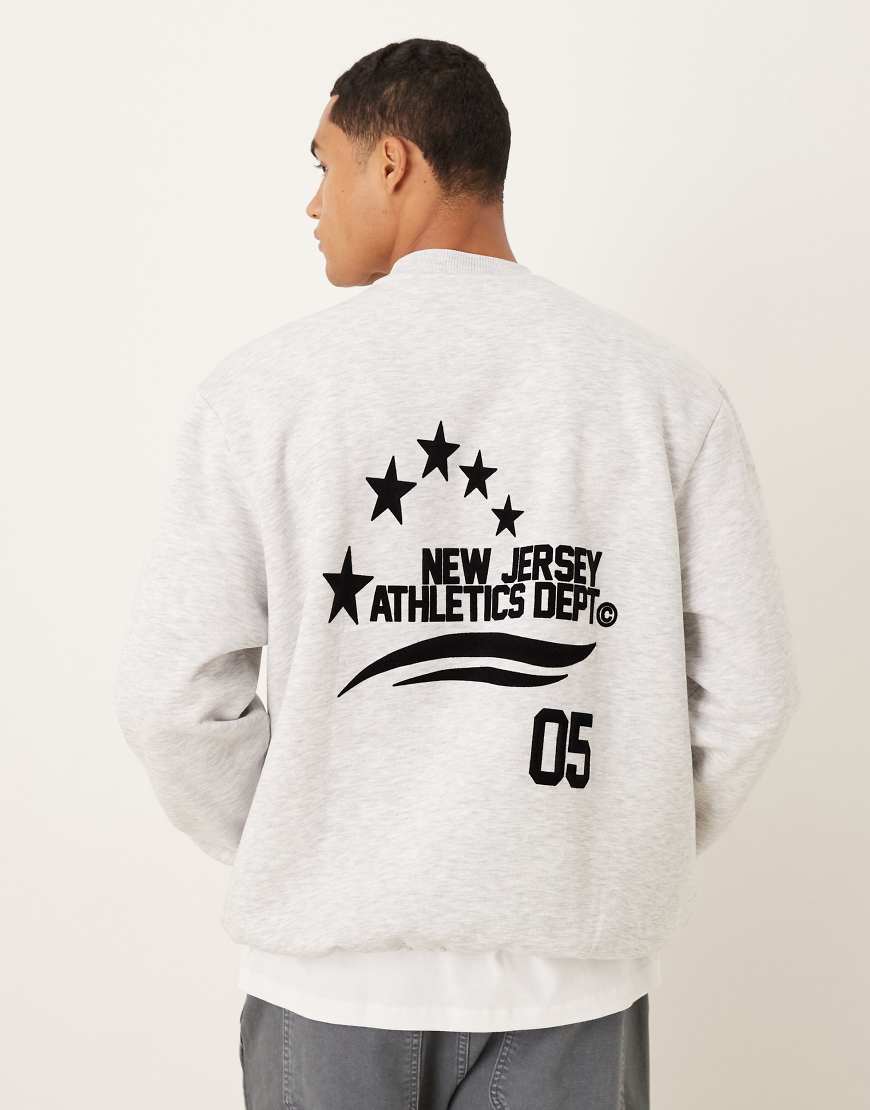 ASOS DESIGN - Sweatshirt in meliertem Grau mit „Sporty Star"-Print ASOS DESIGN - Sweatshirt in meliertem Grau mit „Sporty Star"-Print von ASOS DESIGN