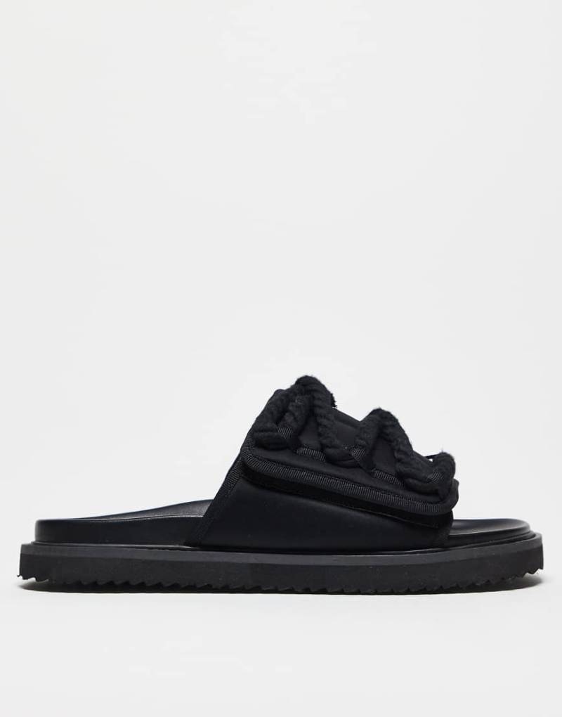 ASOS DESIGN - Tech - Slider-Sandalen in Neopren-Optik in Schwarz von ASOS DESIGN