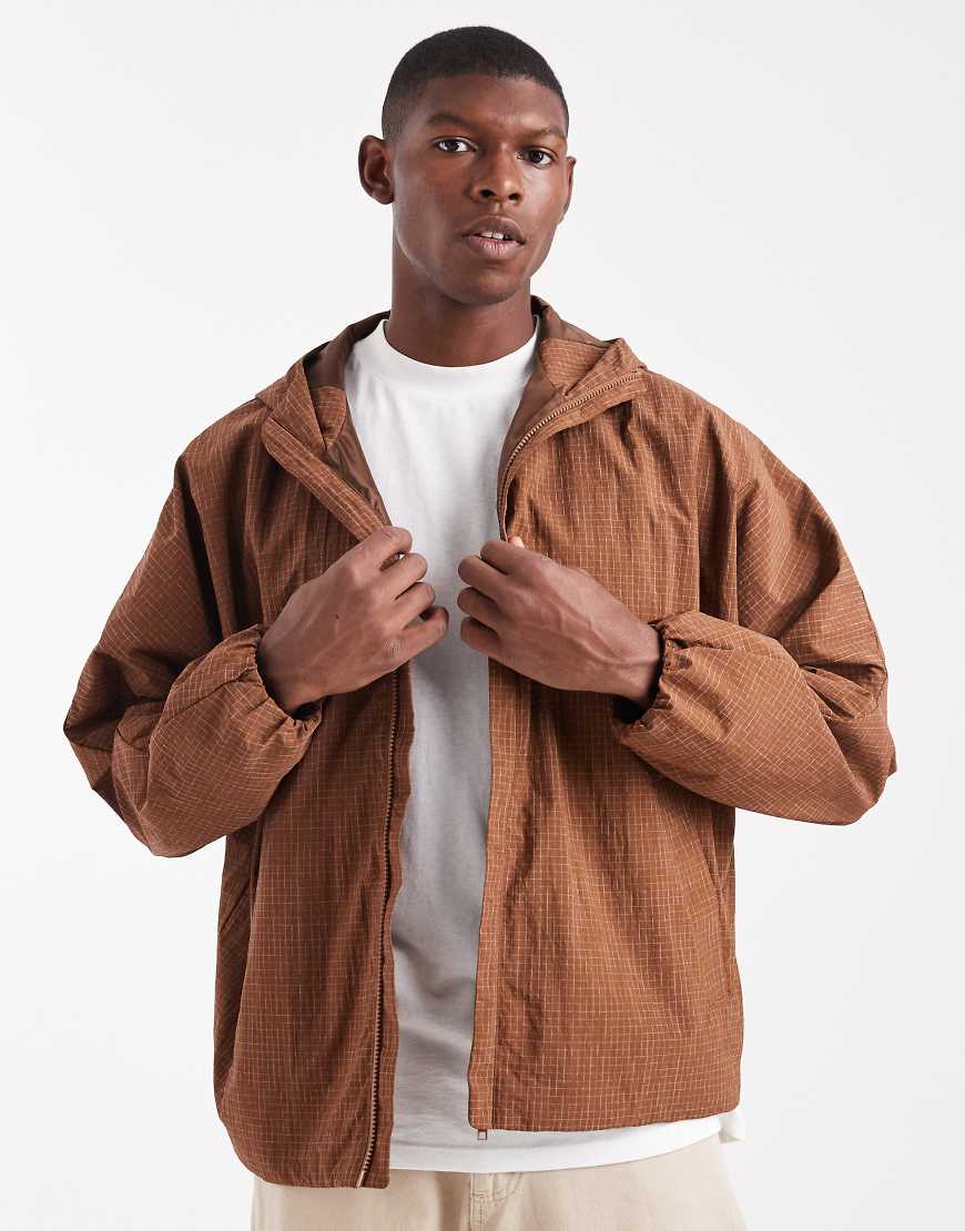 ASOS DESIGN - Trainingsjacke in Braun, Kombiteil-Brown von ASOS DESIGN