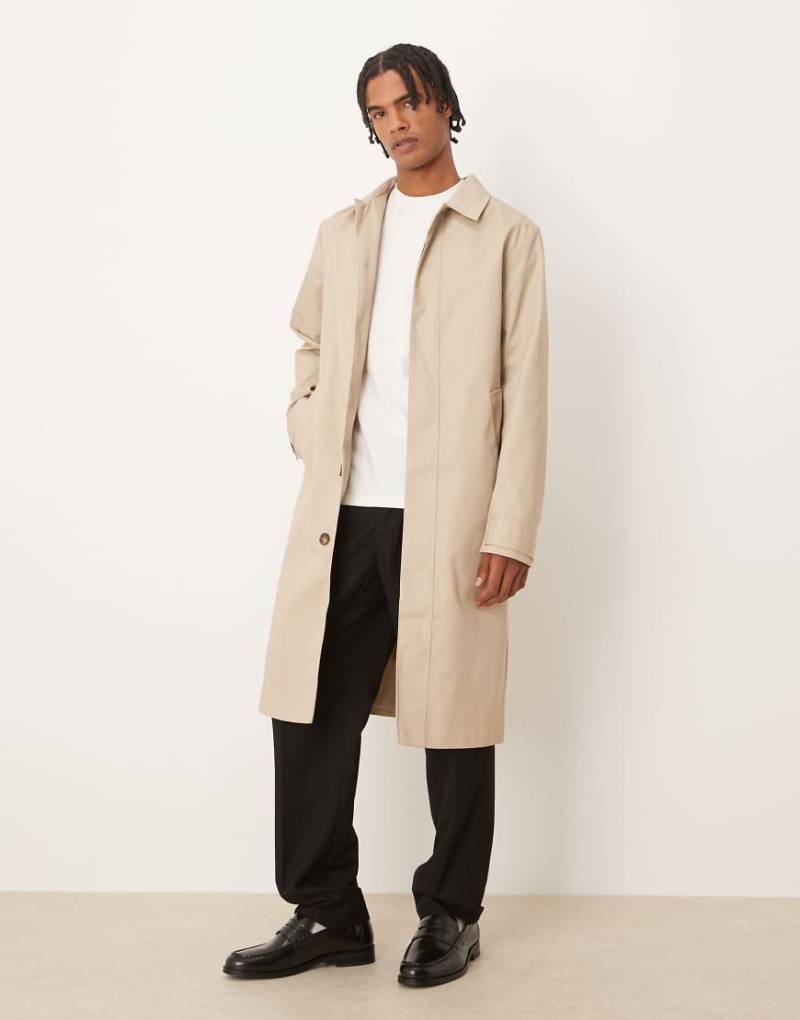 ASOS DESIGN - Trenchcoat in Stone-Neutral von ASOS DESIGN