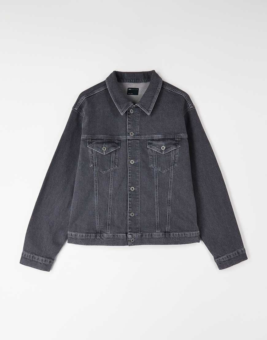 ASOS DESIGN - Trucker-Jeansjacke in Dunkelgrau von ASOS DESIGN