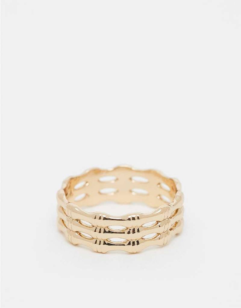 ASOS DESIGN - Goldfarbener Kettenglieder-Ring im Uhrenband-Stil von ASOS DESIGN