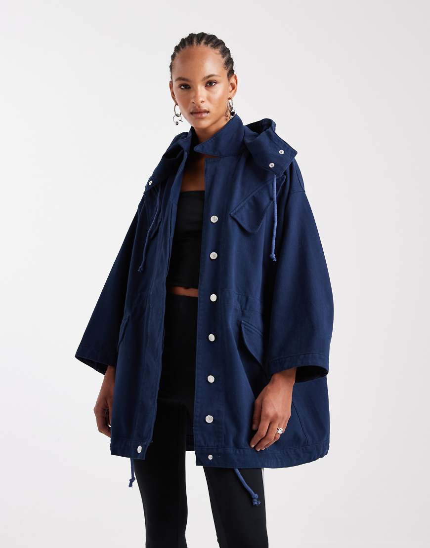 ASOS DESIGN - Ultimate - Leichter Parka in verwaschenem Marineblau von ASOS DESIGN