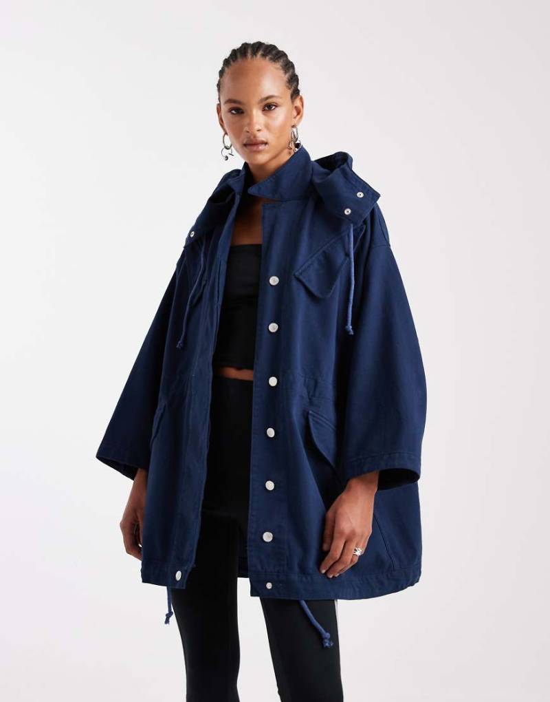 ASOS DESIGN - Ultimate - Leichter Parka in verwaschenem Marineblau von ASOS DESIGN