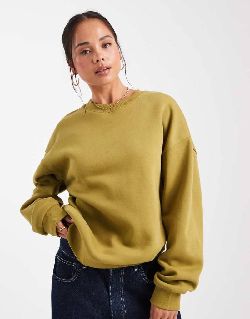 ASOS DESIGN - Ultimate - Oversize-Sweatshirt in Grün mit weicher Innenseite von ASOS DESIGN