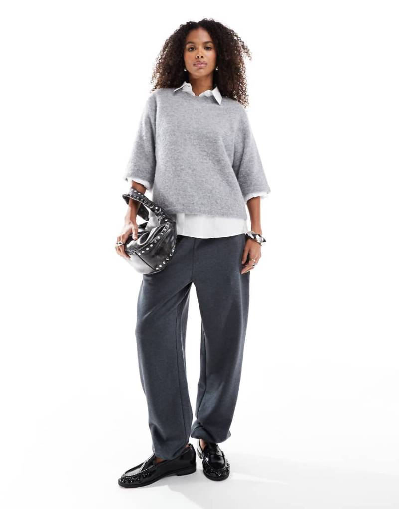 ASOS DESIGN - Ultimative Jogginghose in anthrazitfarben melierter Waschung-Grau von ASOS DESIGN