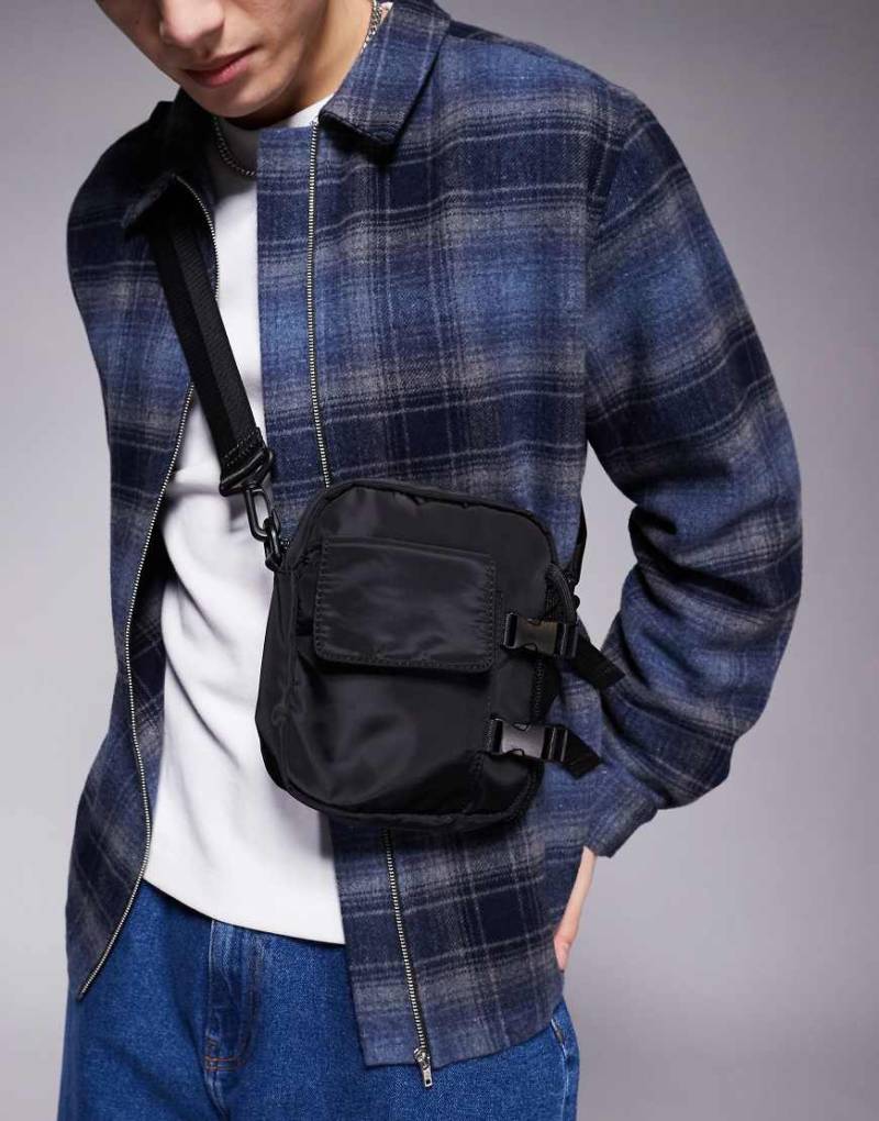 ASOS DESIGN - Umhängetasche aus Nylon in Schwarz von ASOS DESIGN