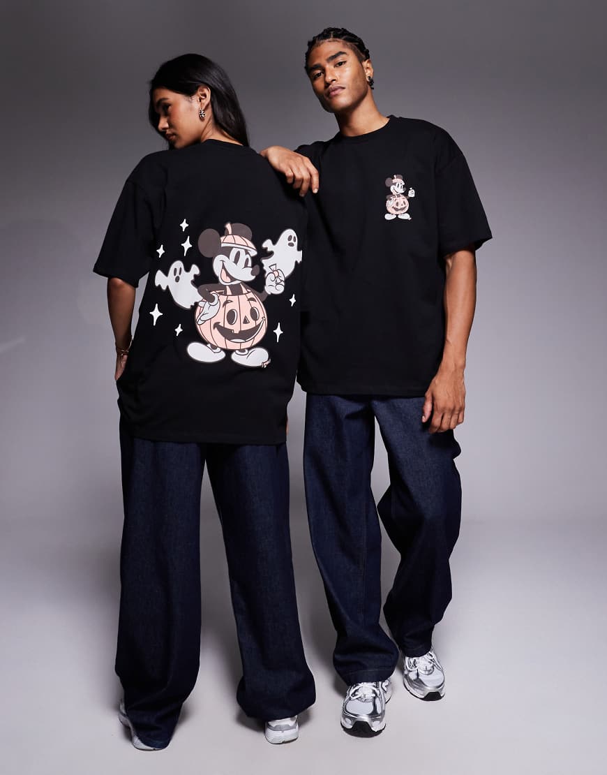 ASOS DESIGN - Unisex - Disney - Halloween - Oversize-T-Shirt in Schwarz mit „Mickey"-Prints ASOS DESIGN - Unisex - Disney - Halloween - Oversize-T-Shirt in Schwarz mit „Mickey"-Prints von ASOS DESIGN