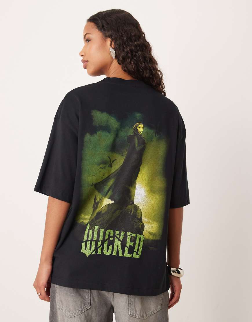 ASOS DESIGN - Unisex - Oversize-T-Shirt in Schwarz mit „WICKED"-Print von ASOS DESIGN