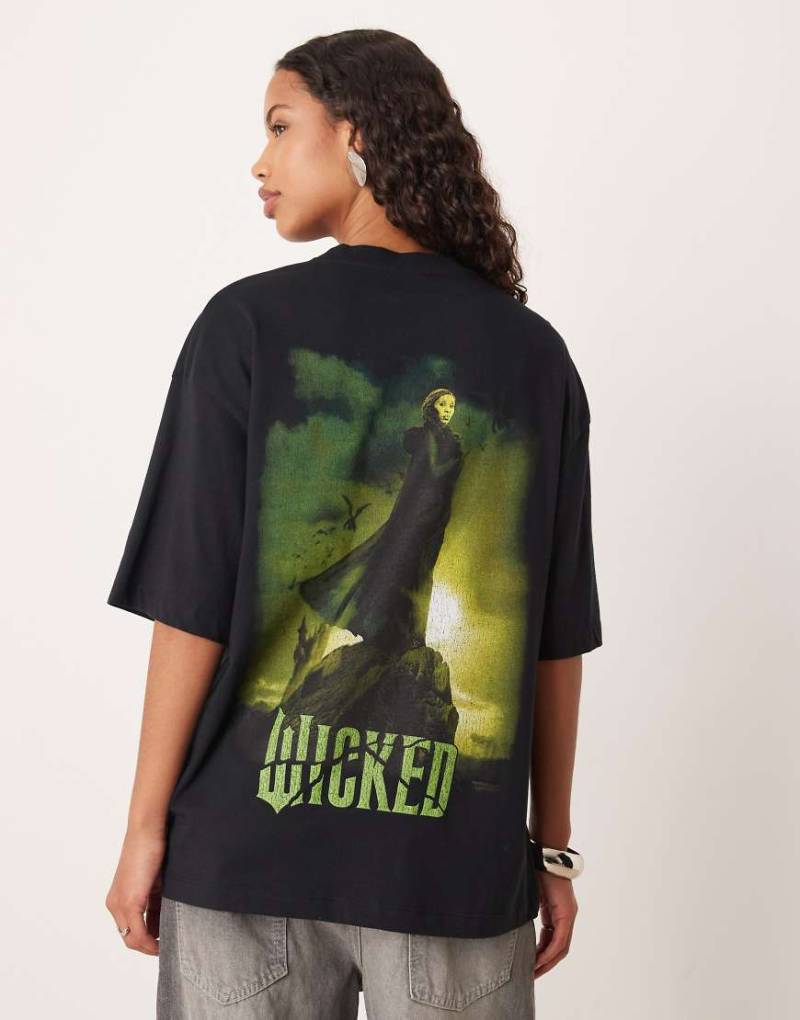 ASOS DESIGN - Unisex - Oversize-T-Shirt in Schwarz mit „WICKED"-Print von ASOS DESIGN