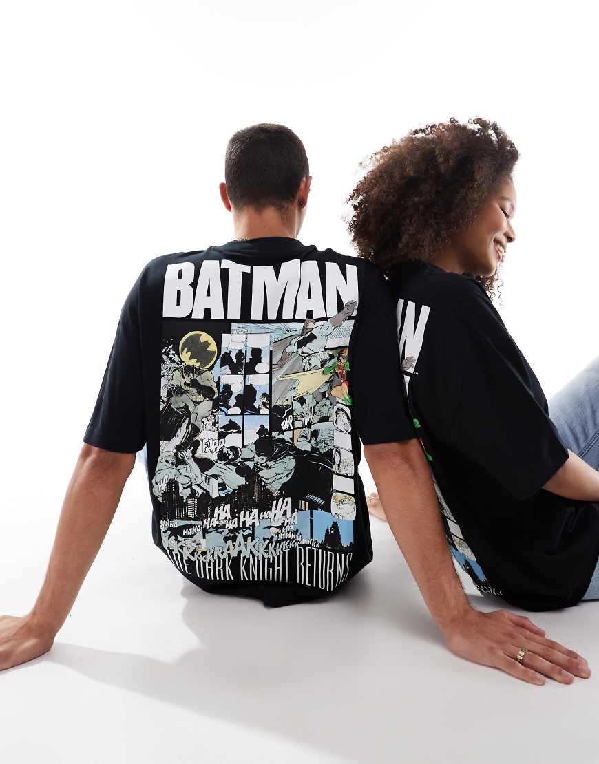 ASOS DESIGN - Unisex-T-Shirt in Schwarz mit „Batman"-Prints und Oversize-Schnitt-Weiß ASOS DESIGN - Unisex-T-Shirt in Schwarz mit „Batman"-Prints und Oversize-Schnitt-Weiß von ASOS DESIGN
