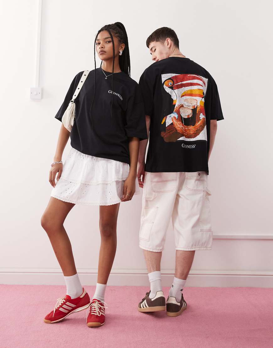 ASOS DESIGN - Unisex-T-Shirt in Schwarz mit „Guinness"-Prints in Oversize-Passform-Weiß ASOS DESIGN - Unisex-T-Shirt in Schwarz mit „Guinness"-Prints in Oversize-Passform-Weiß von ASOS DESIGN