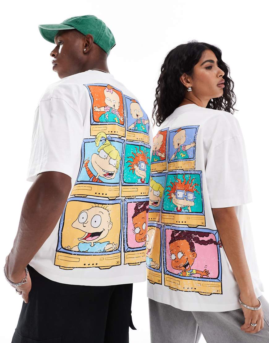 ASOS DESIGN - Unisex-T-Shirt in Weiß mit Oversize-Passform und „Rugrats"-Prints ASOS DESIGN - Unisex-T-Shirt in Weiß mit Oversize-Passform und „Rugrats"-Prints von ASOS DESIGN
