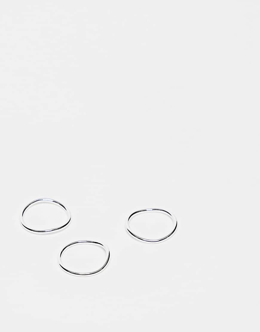 ASOS DESIGN - Versilberter Stapelring mit dünnem Rohrdesign-Goldfarben von ASOS DESIGN