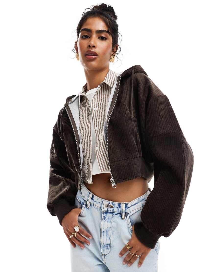 ASOS DESIGN - Verstärkte Jacke aus Cord in Braun ASOS DESIGN - Verstärkte Jacke aus Cord in Braun von ASOS DESIGN