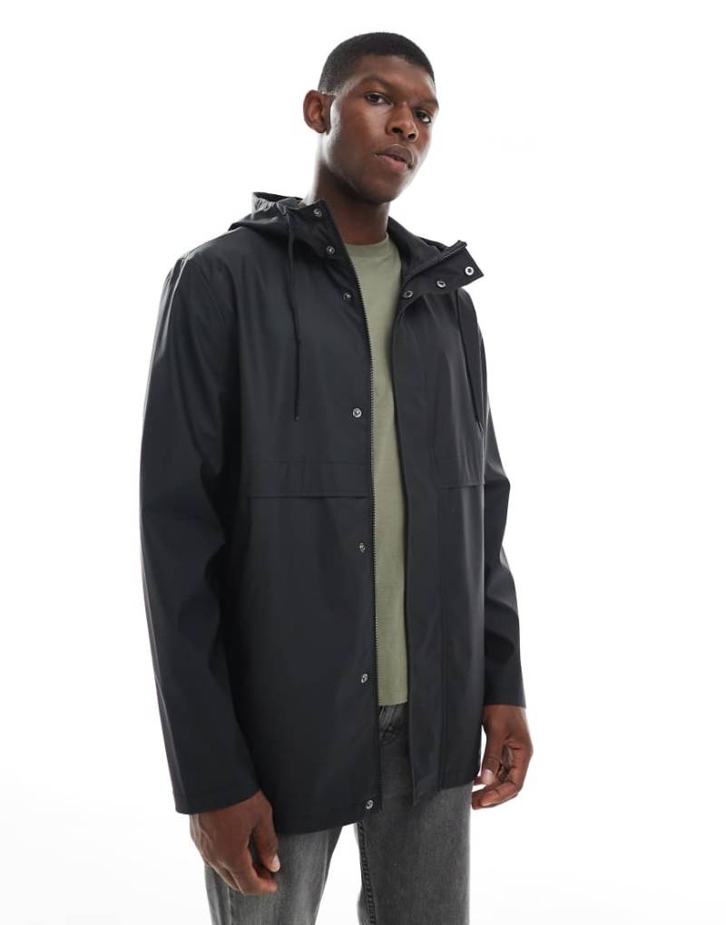 ASOS DESIGN - Wasserabweisende Regenjacke in Schwarz von ASOS DESIGN