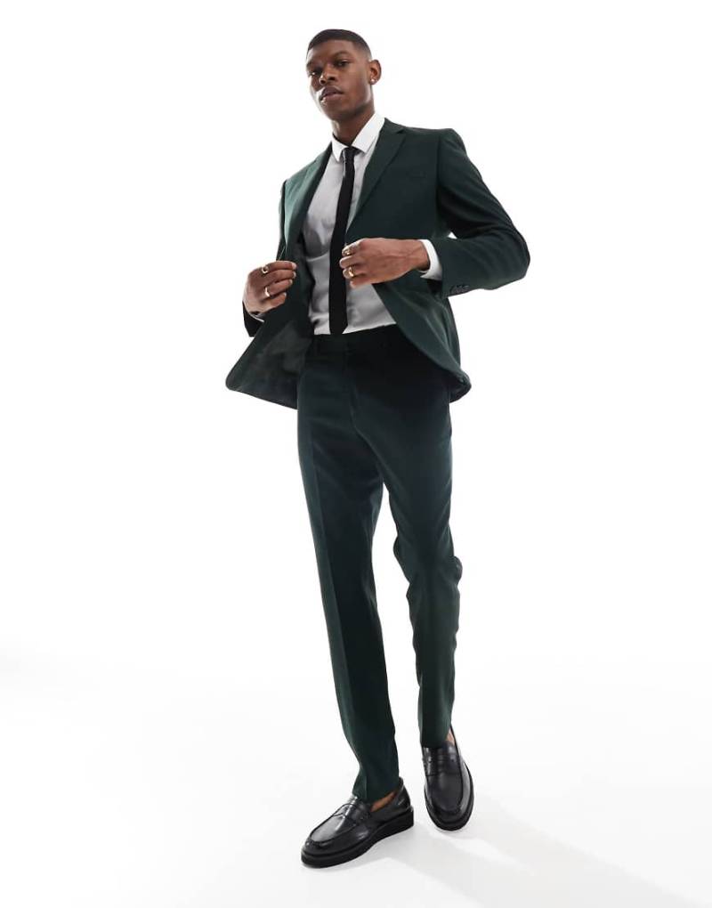ASOS DESIGN Wedding - Enge Anzughose in Grün von ASOS DESIGN