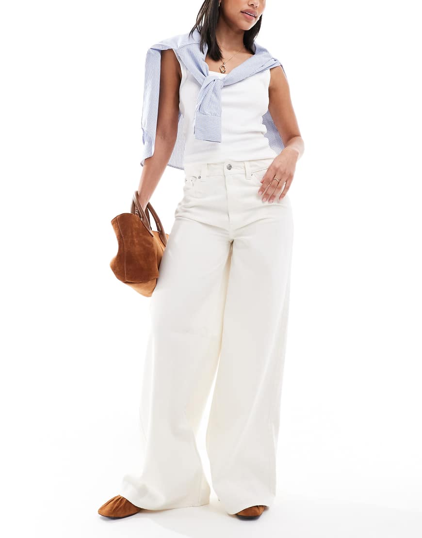 ASOS DESIGN - Jeans in Ecru mit weitem Bein-Neutral ASOS DESIGN - Jeans in Ecru mit weitem Bein-Neutral von ASOS DESIGN