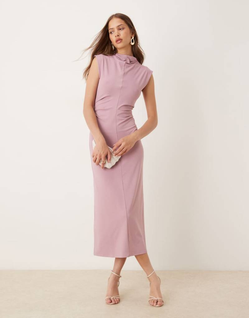 ASOS DESIGN - Weiches Midikleid in Rosa von ASOS DESIGN