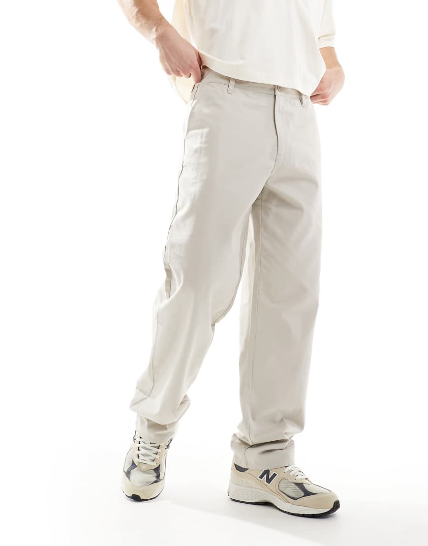 ASOS DESIGN - Weit geschnittene Chinohose in Steinbeige-Neutral ASOS DESIGN - Weit geschnittene Chinohose in Steinbeige-Neutral von ASOS DESIGN