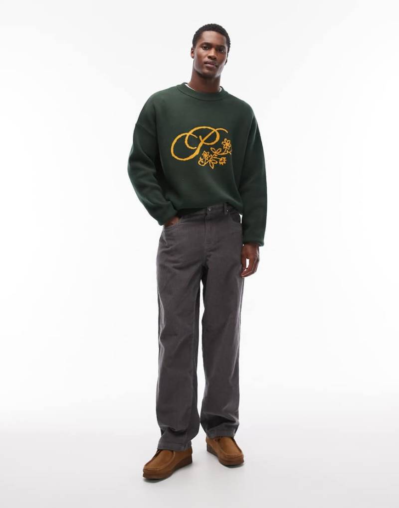 ASOS DESIGN - Weite Cordhose in Grau von ASOS DESIGN