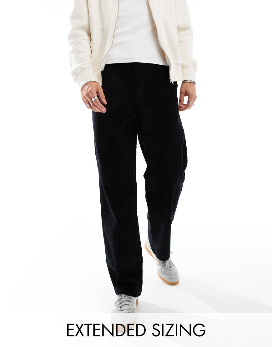 ASOS DESIGN - Weite Cordhose in Schwarz von ASOS DESIGN