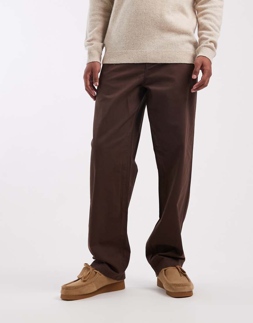 ASOS DESIGN - Weite Hose in Braun-Brown von ASOS DESIGN