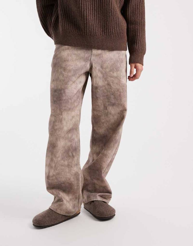 ASOS DESIGN - Weite Hose mit verschwommenem Muster-Bunt von ASOS DESIGN