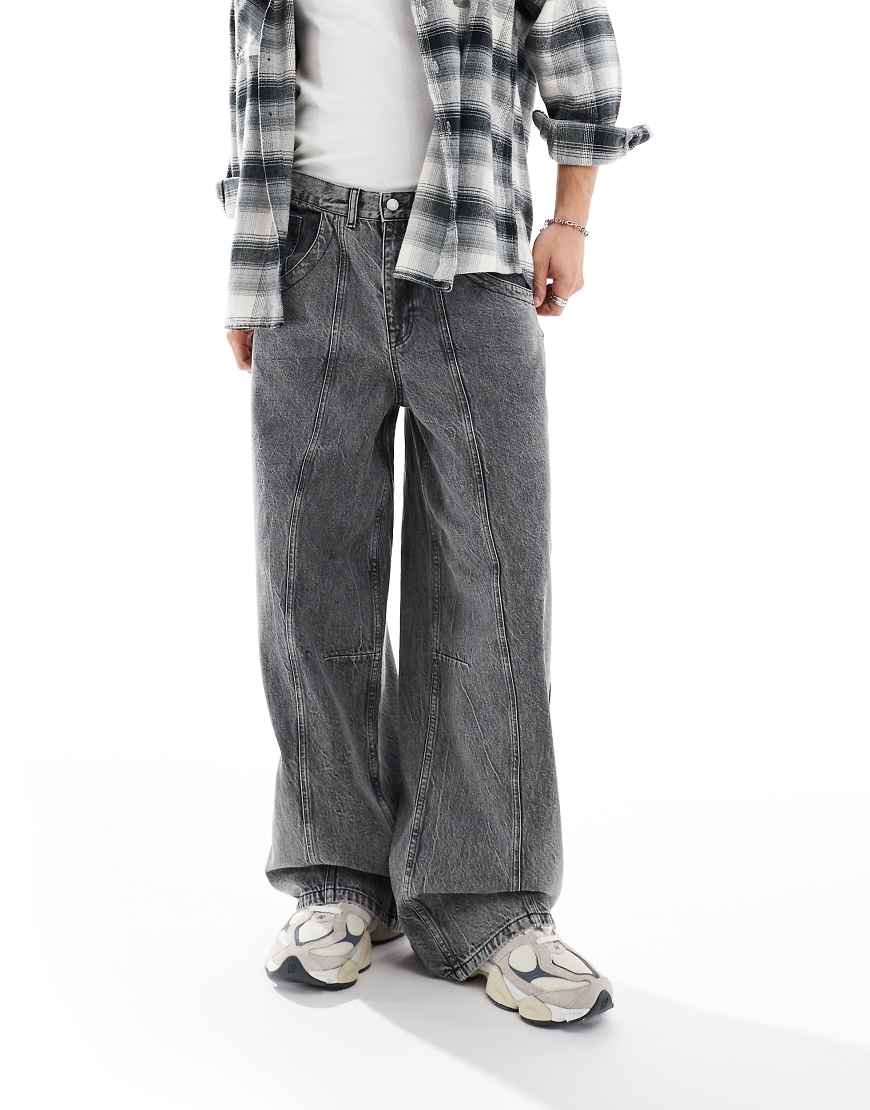 ASOS DESIGN - Weite Jeans in Grau ASOS DESIGN - Weite Jeans in Grau von ASOS DESIGN