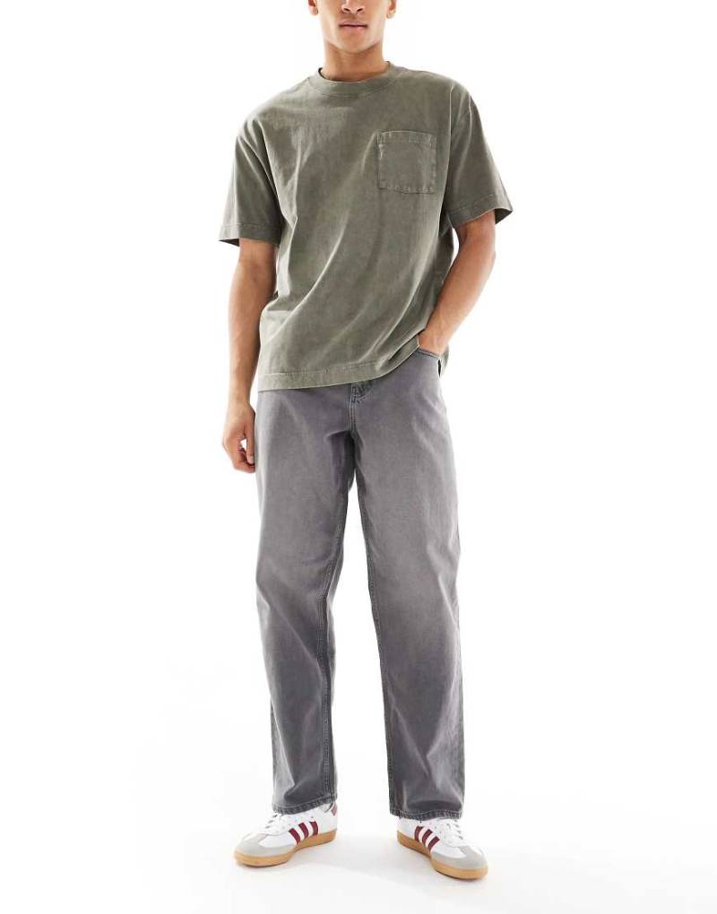 ASOS DESIGN - Weite Jeans in Grau von ASOS DESIGN