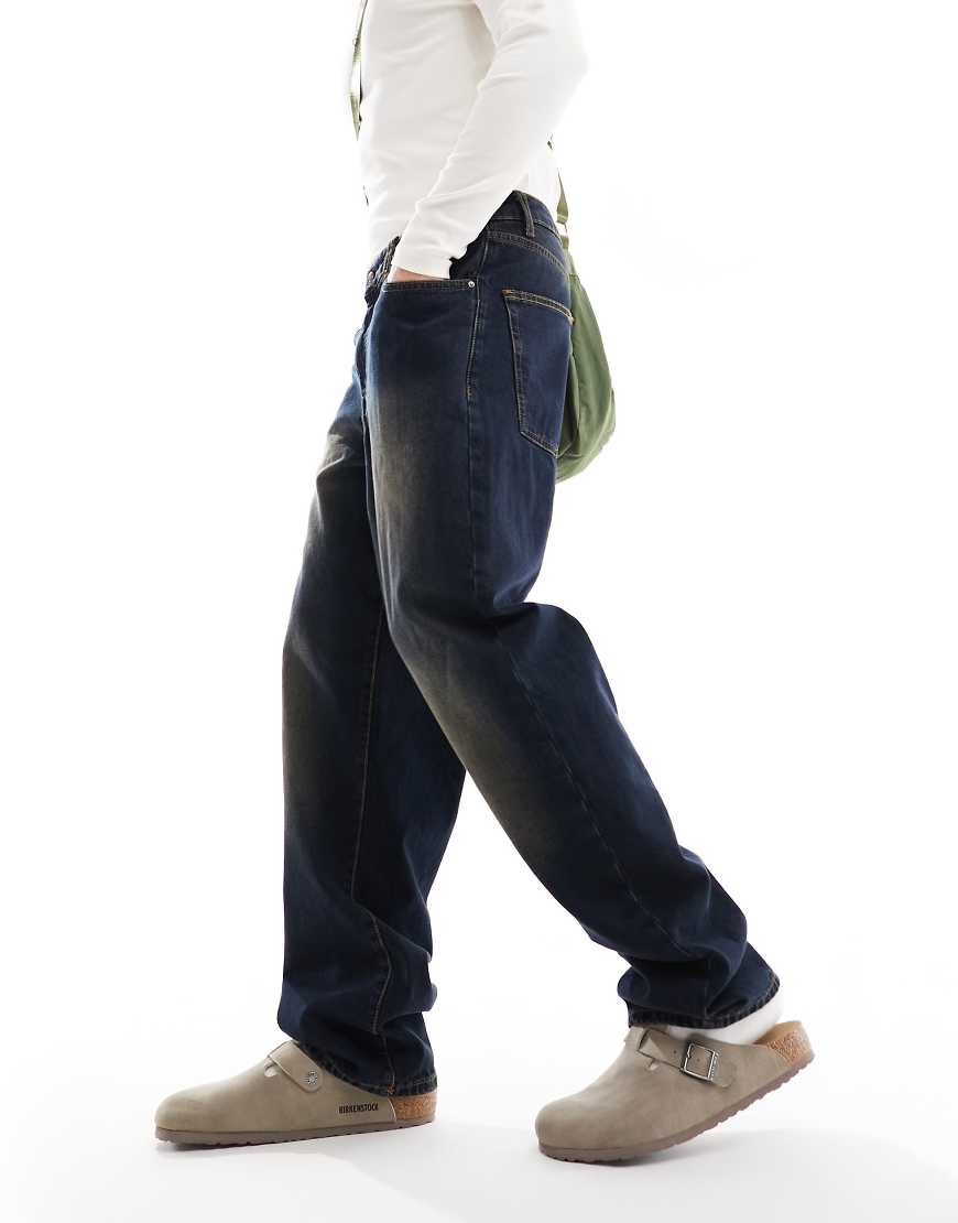 ASOS DESIGN - Weite Jeans in Indigoblau mit Tönung ASOS DESIGN - Weite Jeans in Indigoblau mit Tönung von ASOS DESIGN