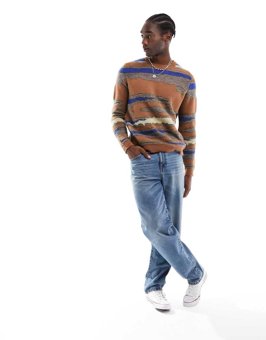 ASOS DESIGN - Weite Jeans in gefärbtem verwaschenem Mittelblau ASOS DESIGN - Weite Jeans in gefärbtem verwaschenem Mittelblau von ASOS DESIGN