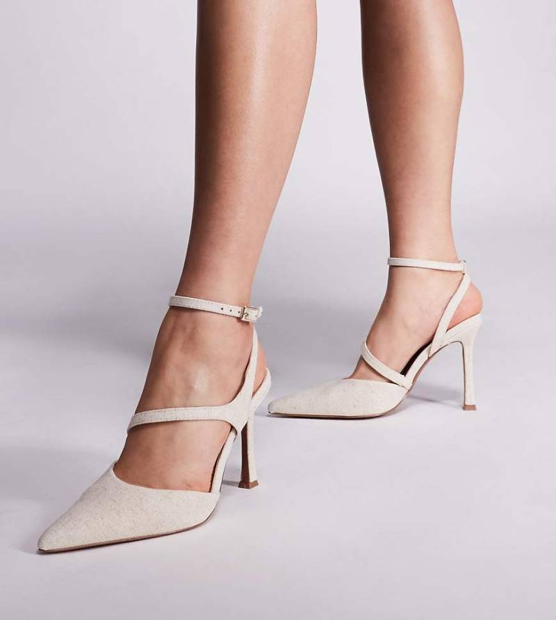 ASOS DESIGN Wide Fit - Past - Absatzschuhe in Natur-Neutral von ASOS DESIGN Wide Fit