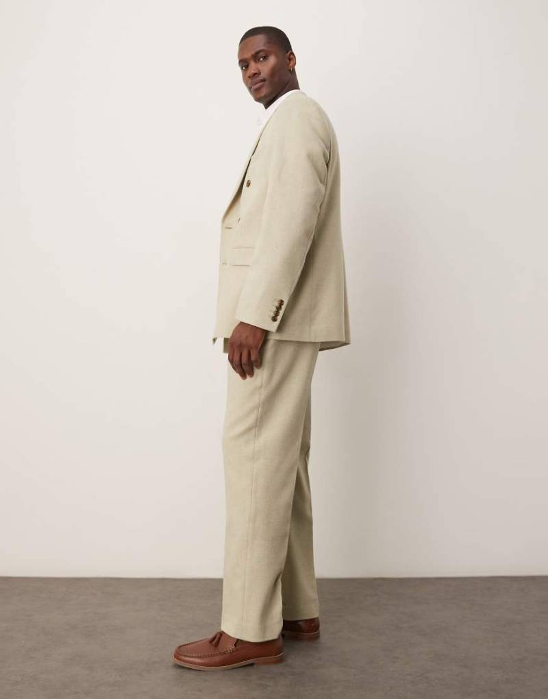 ASOS DESIGN - Wollmix-Anzughose in Hellgrün mit geradem Schnitt von ASOS DESIGN