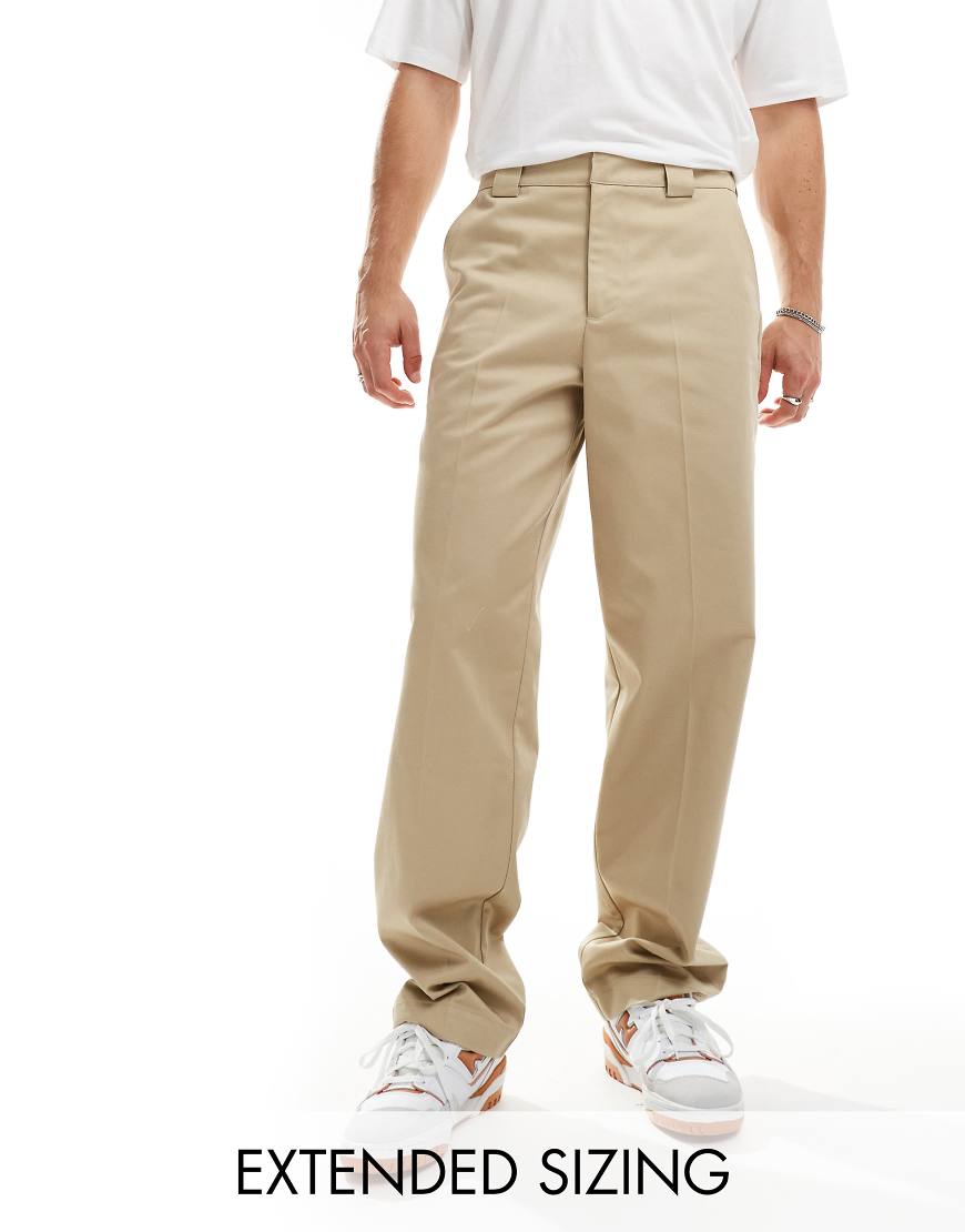 ASOS DESIGN - Workwear-Chinohose in Stein mit weiten Gürtelschlaufen-Neutral von ASOS DESIGN