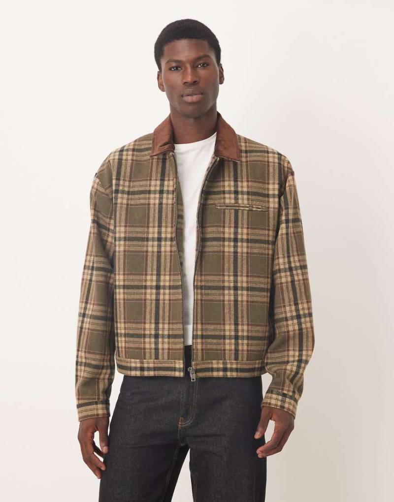 ASOS DESIGN - Workwear-Jacke in kariertem Grün ASOS DESIGN - Workwear-Jacke in kariertem Grün von ASOS DESIGN