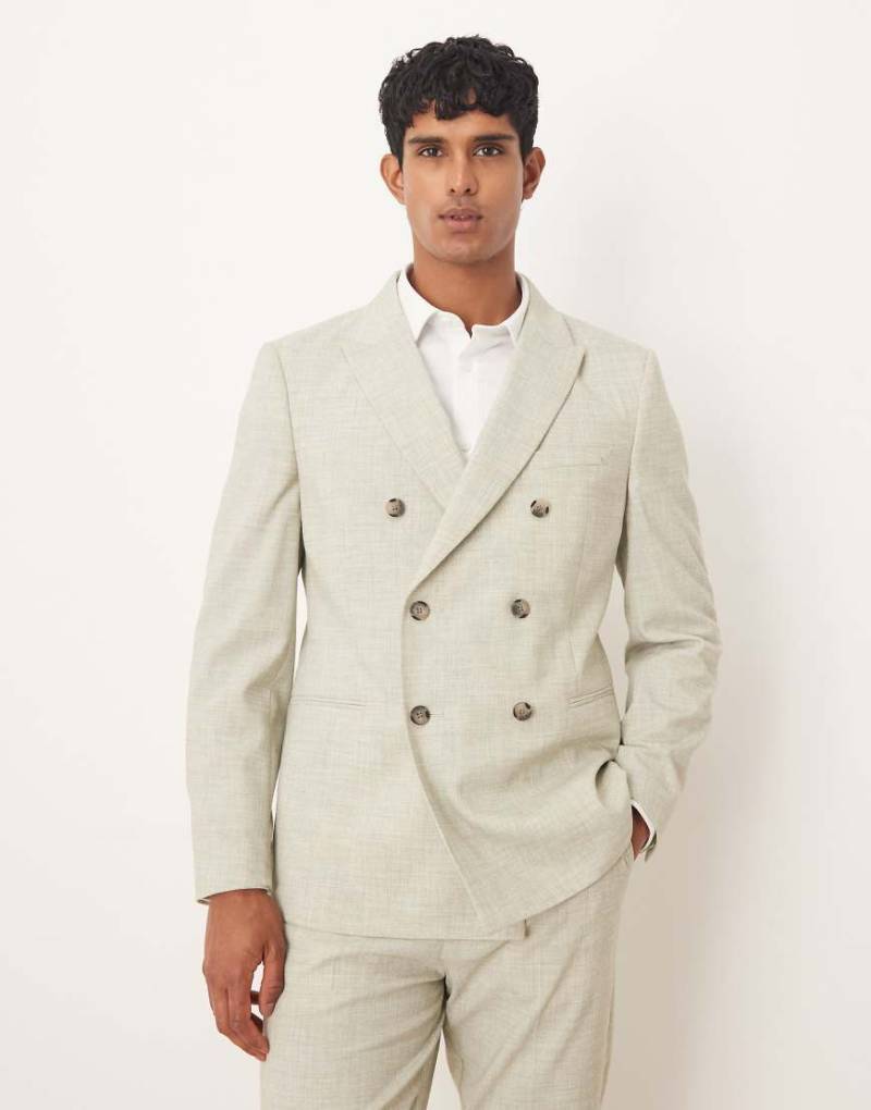 ASOS DESIGN - Zweireihige Anzugjacke in Hellgrün mit schmalem Schnitt von ASOS DESIGN