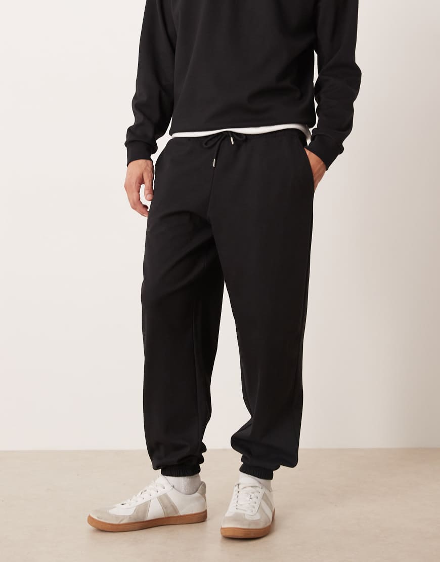 ASOS DESIGN - breatheMAX - Oversize-Jogginghose in Schwarz, Kombiteil von ASOS DESIGN