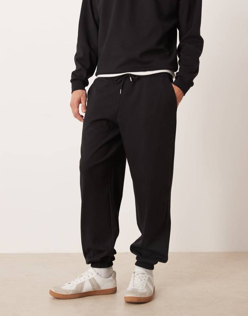 ASOS DESIGN - breatheMAX - Oversize-Jogginghose in Schwarz, Kombiteil von ASOS DESIGN