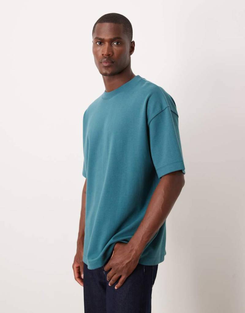 ASOS DESIGN - breatheMAX - Oversize-T-Shirt aus schwerem Baumwollmix in Türkis-Grün von ASOS DESIGN