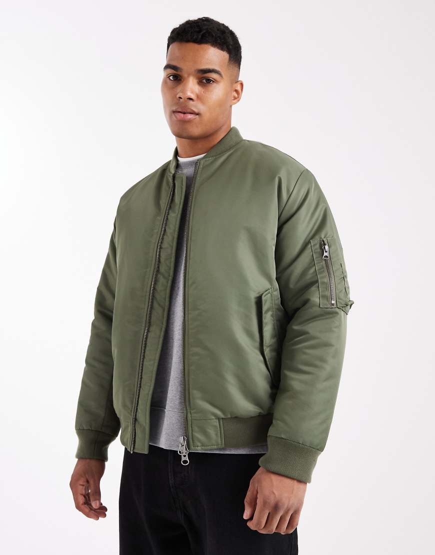 ASOS DESIGN - ma1 - Khaki Bomberjacke-Grün von ASOS DESIGN