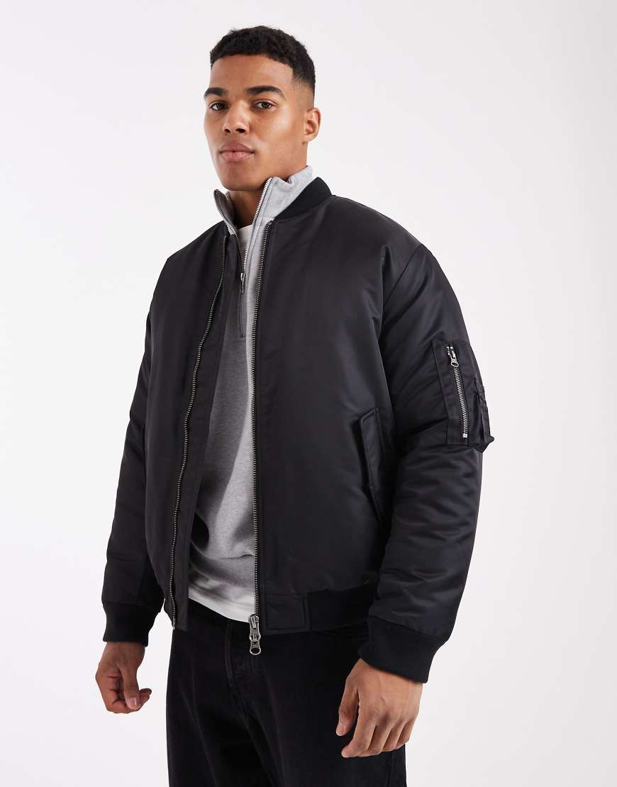 ASOS DESIGN - ma1 - Schwarze Bomberjacke von ASOS DESIGN