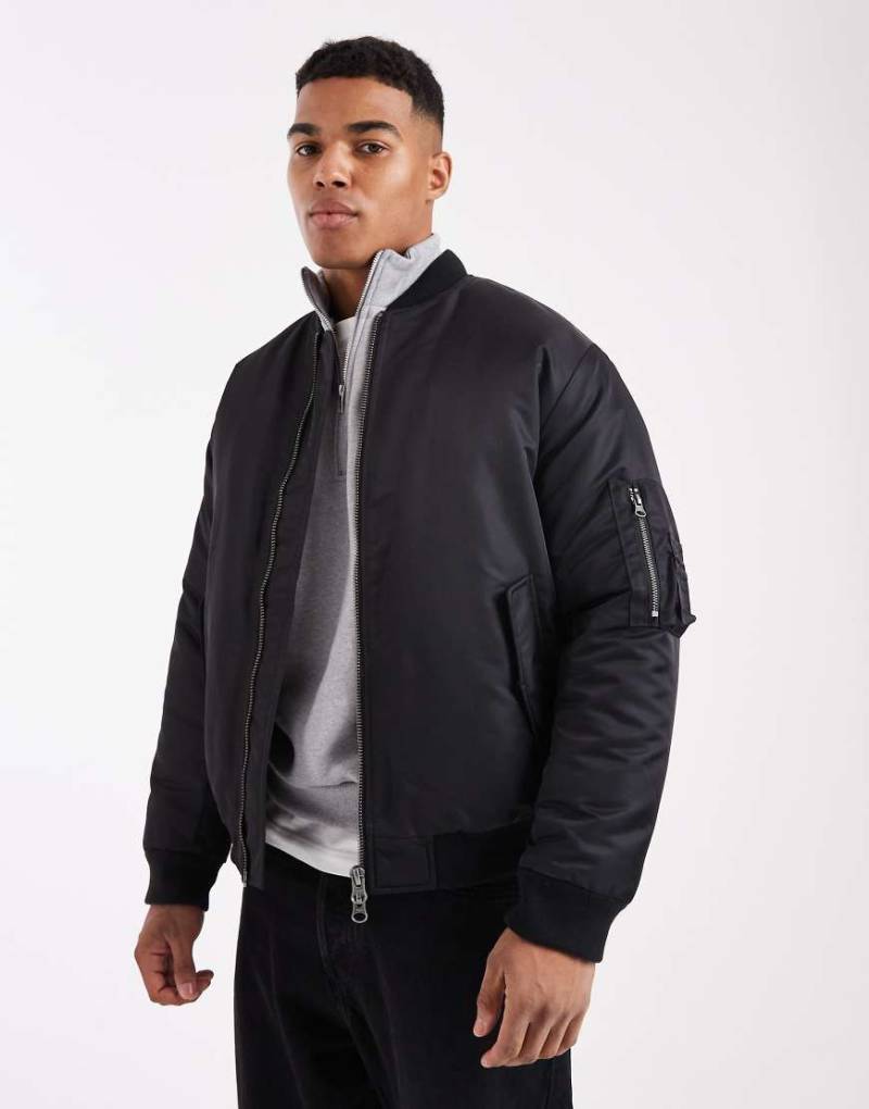 ASOS DESIGN - ma1 - Schwarze Bomberjacke von ASOS DESIGN
