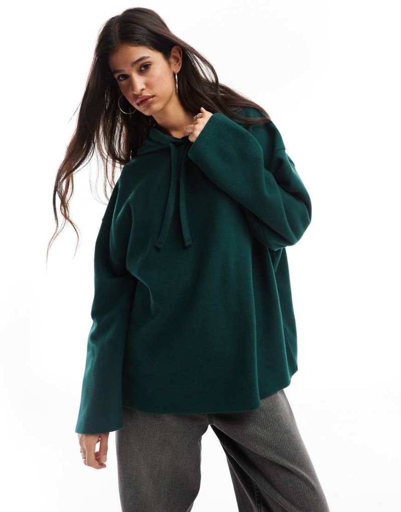 ASOS Design - Superweicher Oversize-Kapuzenpullover in Dunkelgrün, Kombiteil von ASOS DESIGN