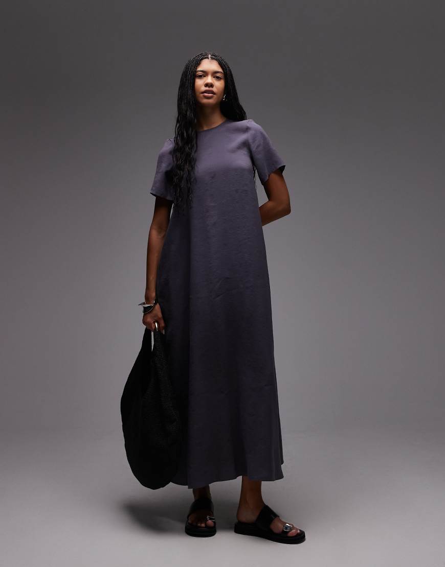 ASOS Design - Trapez-T-Shirt-Kleid aus Modal in Grau von ASOS DESIGN