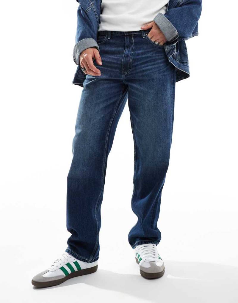 ASOS - Jeans in dunkler Waschung mit geradem Schnitt-Blau von ASOS DESIGN