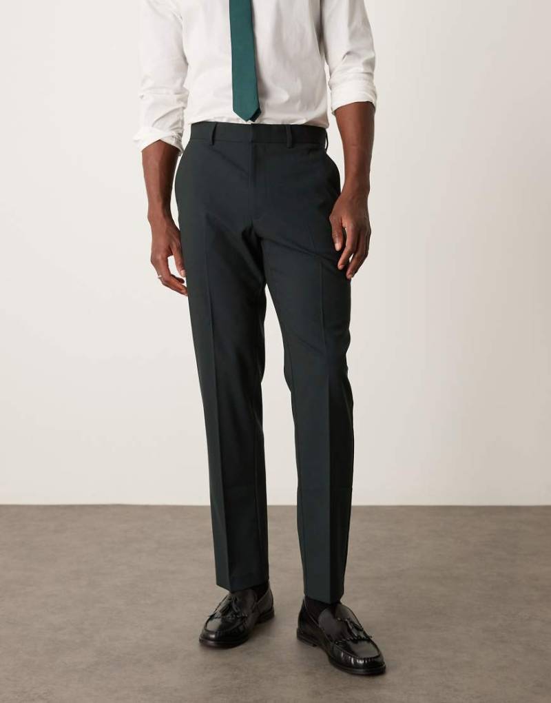 ASOS - Schmal geschnittene Anzughose in Dunkelgrün von ASOS DESIGN